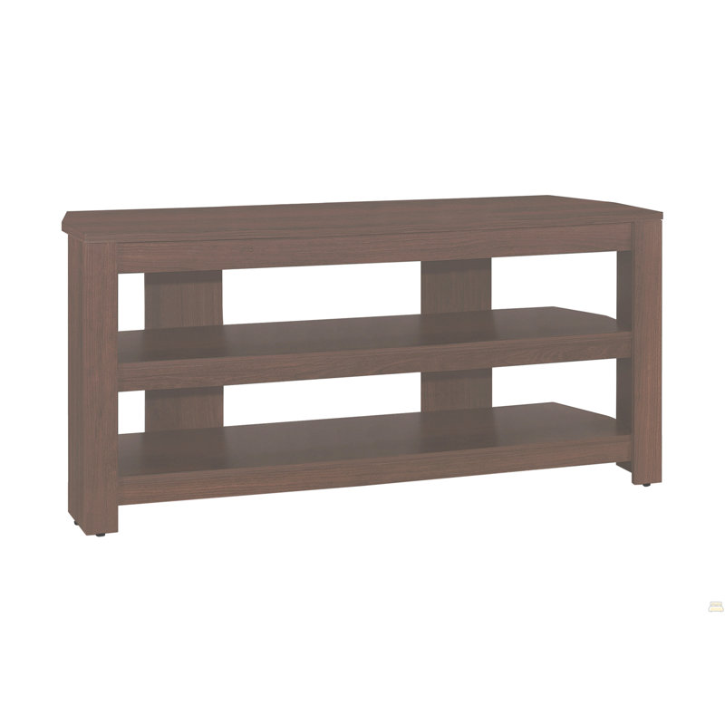 Meuble télé, console de 42 po, meuble multimédia, tablettes de rangement, Cherry