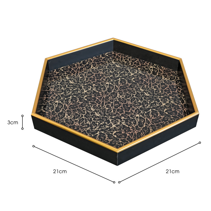 LLB- Hexagon tray - Roxy Leopard