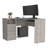 Light Gray 2-Drawer 1-Shelf L-Shaped Computer Desk-133682191