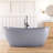 Forma 65'' Freestanding Bathtub Solid Surface Deep Soaking Tubs Double Slippers-103144715
