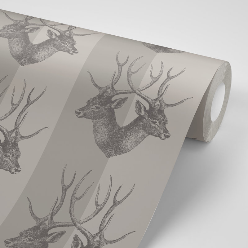 Rouleau de papier peint adhésif 10 pi L 25 pi Stag, Brown
