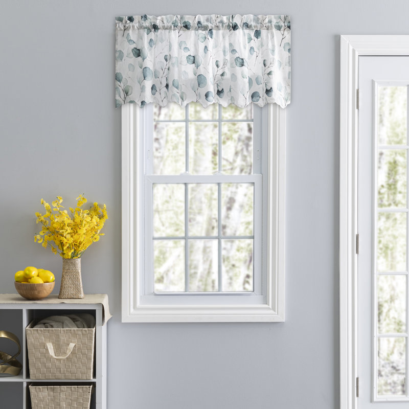 Eucalyptus Floral Pointed Window Valance