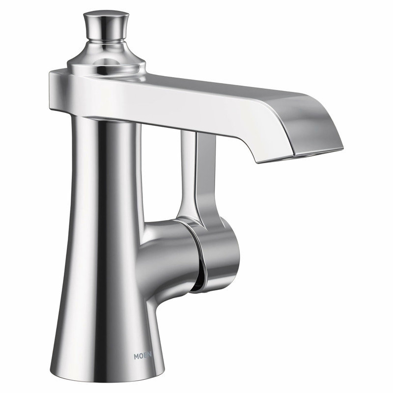 Flara Single Hole Bathroom Faucet with Drain Assembly, Chrome