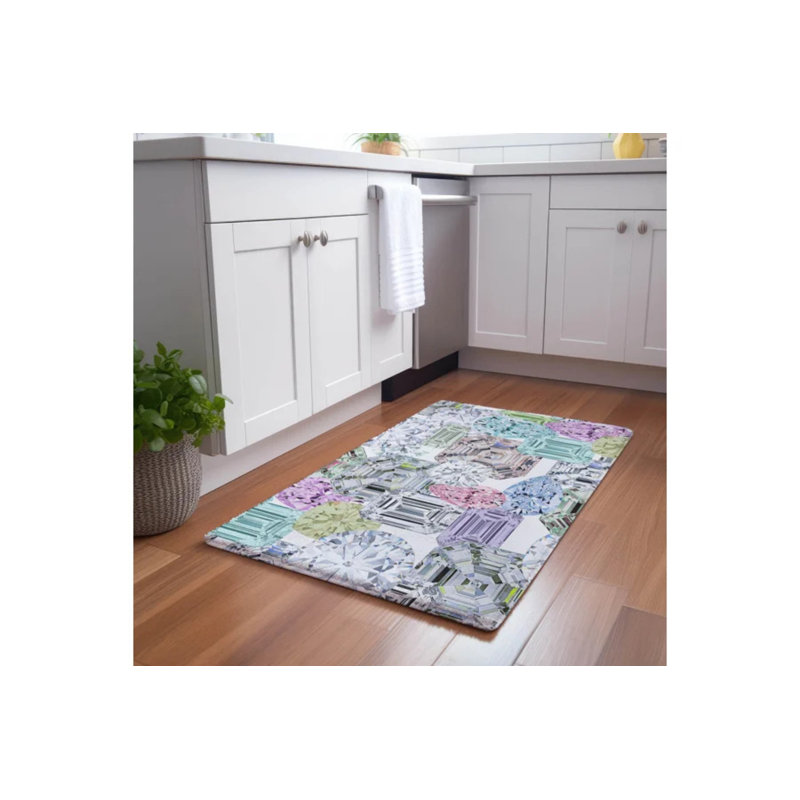 Rock On Microfiber Rectangle Washable Rug, Rectangle 5' x 7'