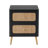 Okkra Modern Farmhouse 2-Drawer Woven Nightstand-1683503808