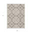 Tapis intérieur / extérieur taupe brun et ivoire 9 'X 12'