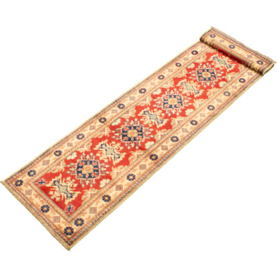 Tapis de la zone en laine de couloir 2 pi 10 po x 11 pi 1 po one-of-kind main-noué la 2010 Gazni