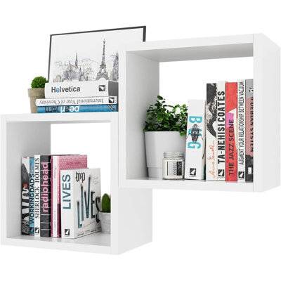 White Display Rack Wall Mounted