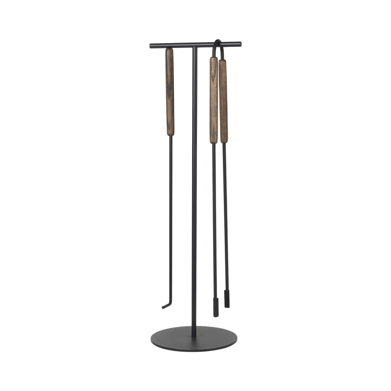 Ensemble d'outils de foyer AShi 3 pièces, Marron