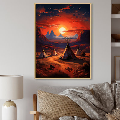 Tipi rouge antique - Sentiers antiques II - Imprimé