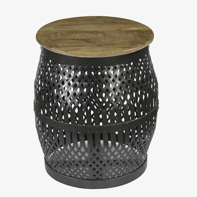 Laderrian Metal Accent End Table