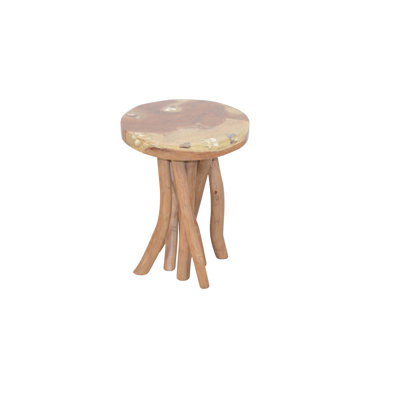 Espinosa Solid Wood Abstract End Table