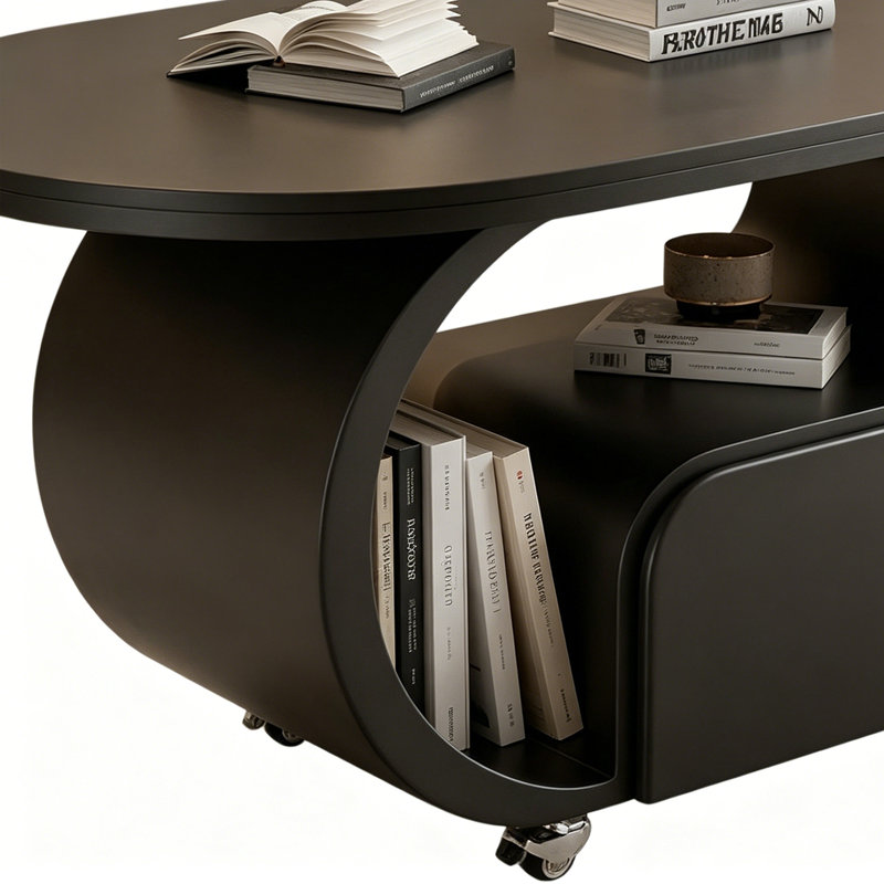 Table basse Nordic, H 19,68 po x L 31,49 po x l 15,74 po, Noir