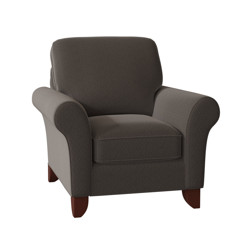 Fauteuil de 38 po de large Almada, Anello 42 sergé performance gris foncé, Manhattan, Oui