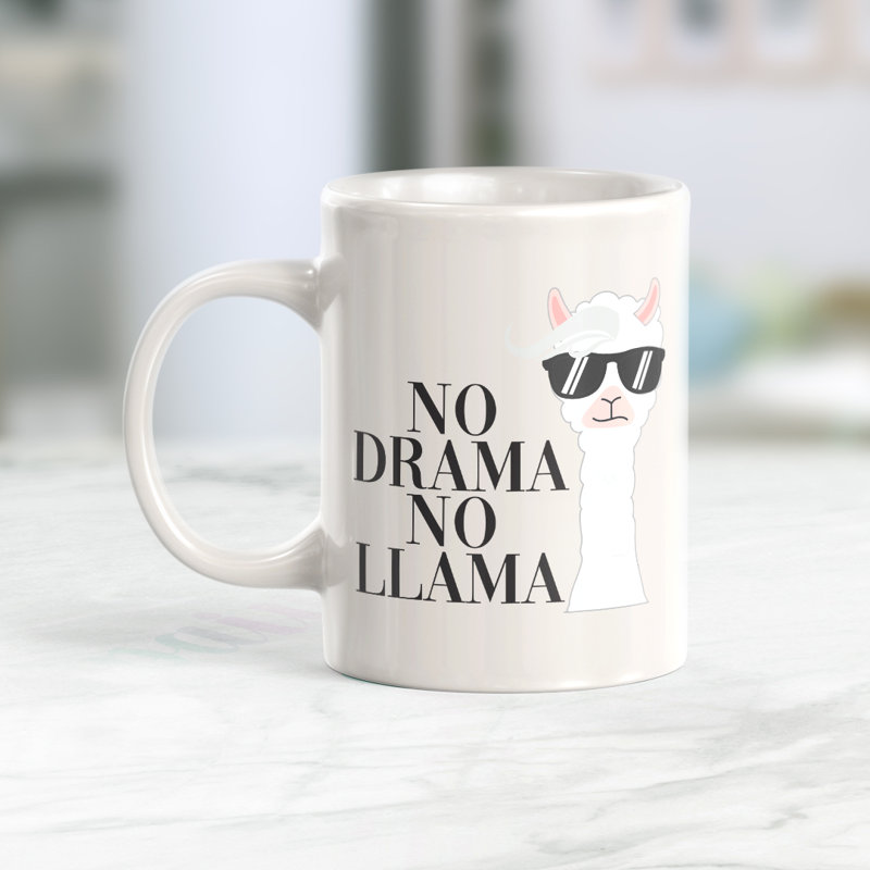 Tasse à café No Drama no llama, 11 oz, Plastique