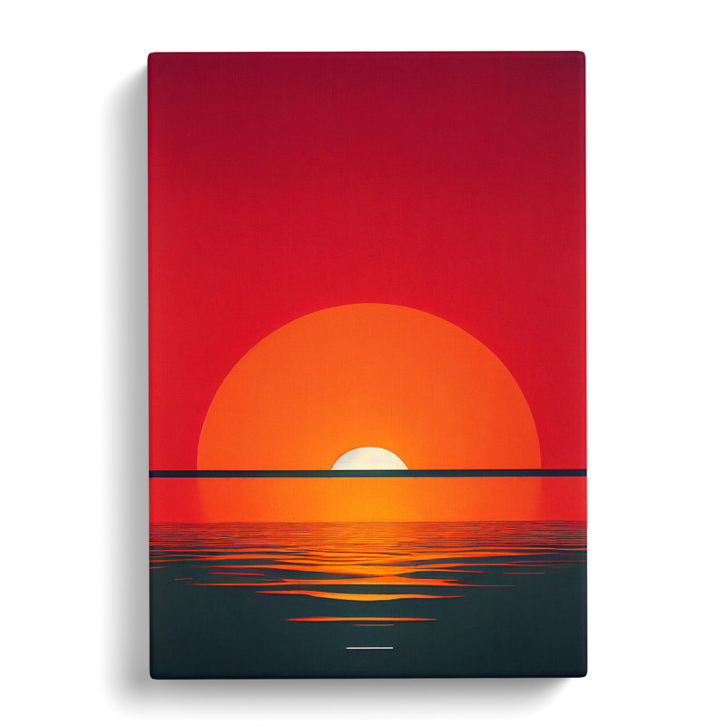 Awesome Abstract Ocean Sunset - Wrapped Canvas, 76cm H x 50cm W x 3cm D