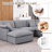 Oversized Corner Sectional Modular Sofa, Shariff Chenille Cloud Sectional Living Room Sets-860442618-859297032