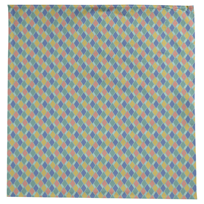 Nappe diamants Leffel, Vert / Jaune