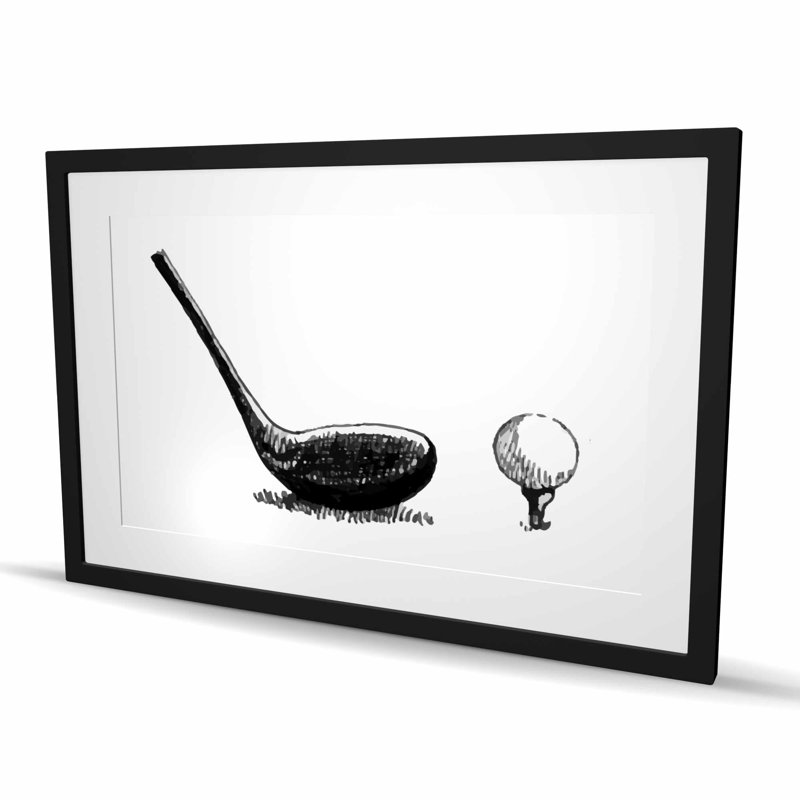 Illustration d'un club de golf BW