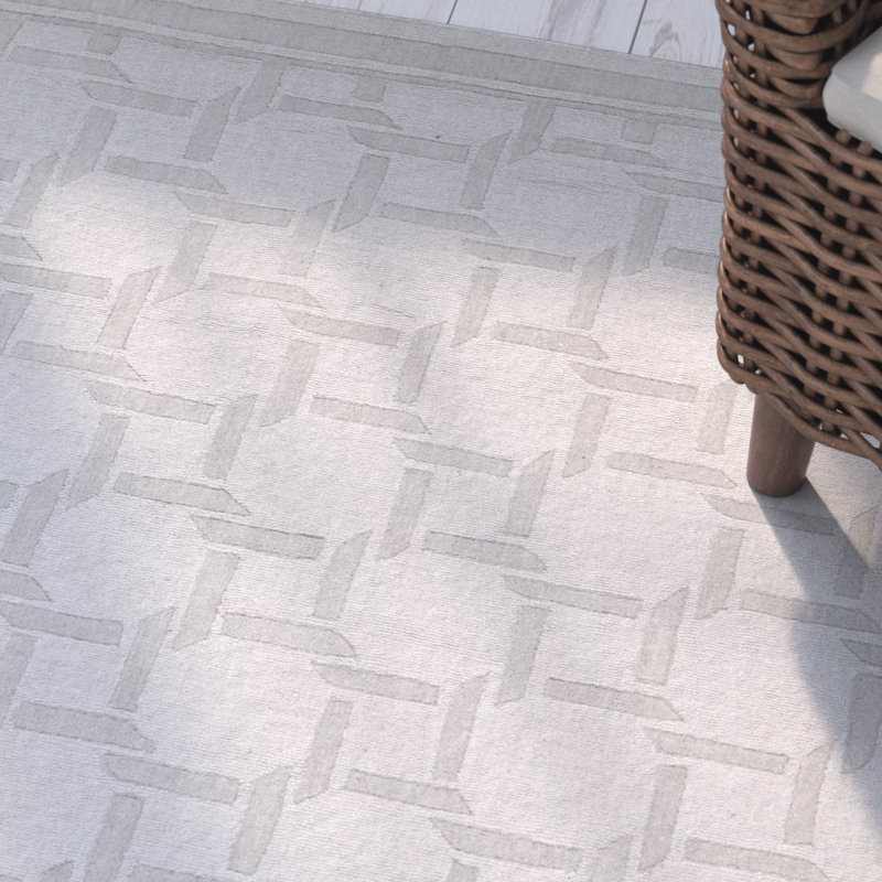 Resort Martha Stewart Hand Tufted Wool Geometric Rug, Runner 2'3" x 8'