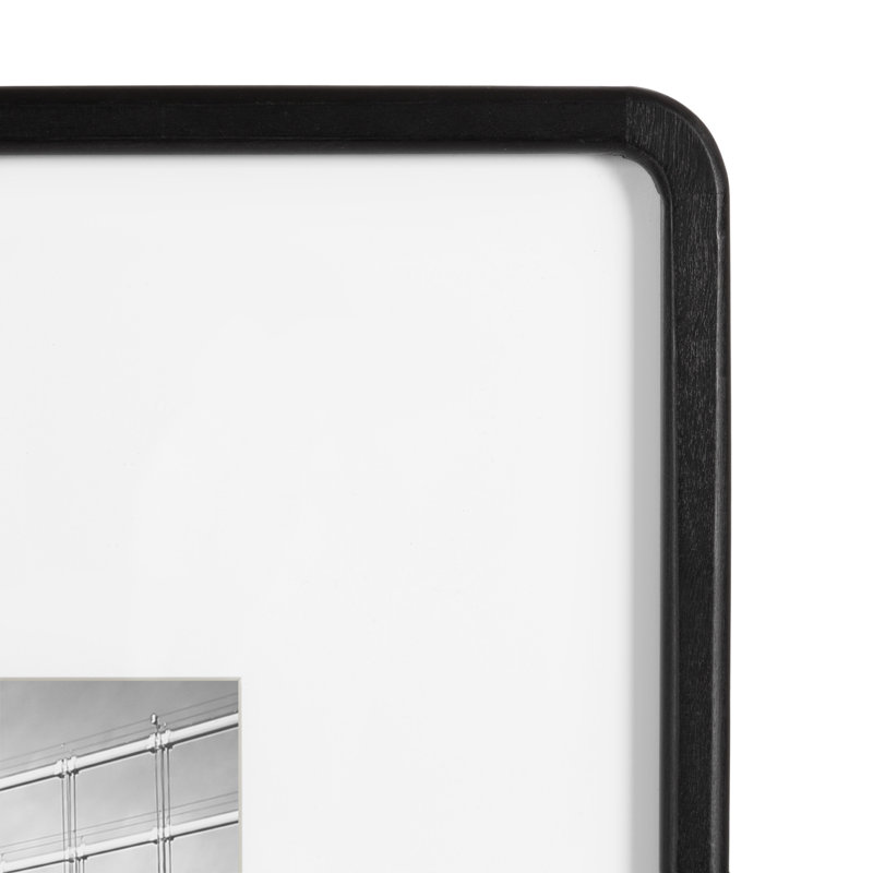 Ensemble de cadres rectangulaires arrondis en bois, L 8 po x H 10 po, Noir