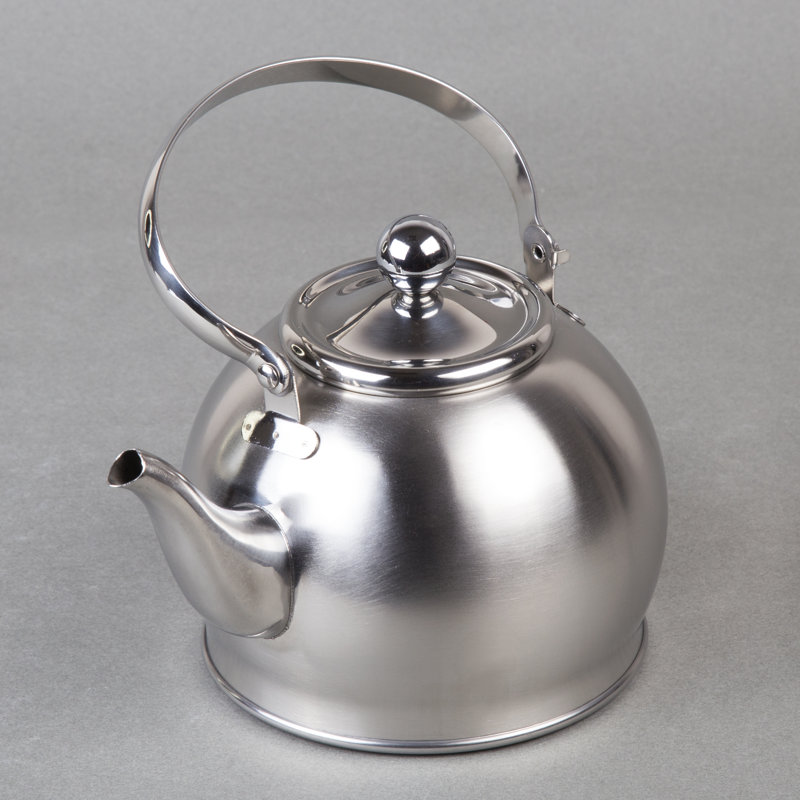 Creative Home Stainless Steel Stovetop Tea Kettle, Silver