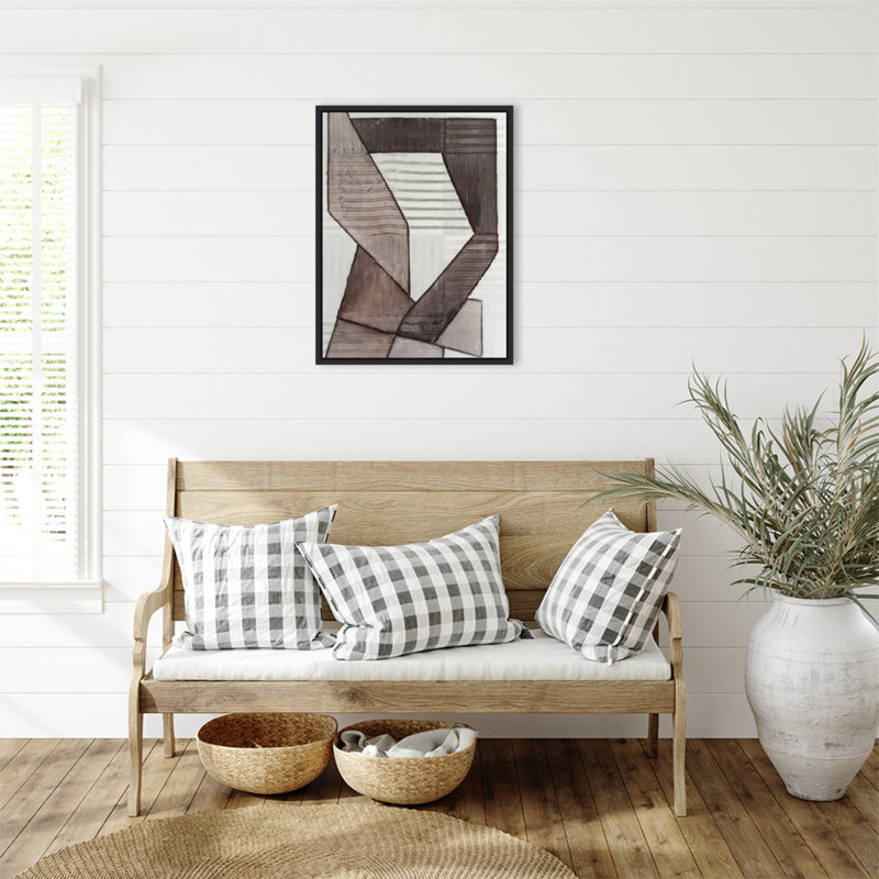 Reproduction d'art sur toile encadrée "F pliant Geo II" par Vanna Lam, H 30 po x l 23 po