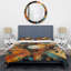 Ensemble de housse de couette en microfibre / polyester orange-2009754745