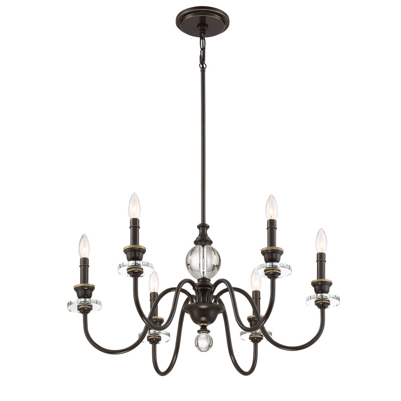Lustre classique à 6 lumières de style bougie Enders