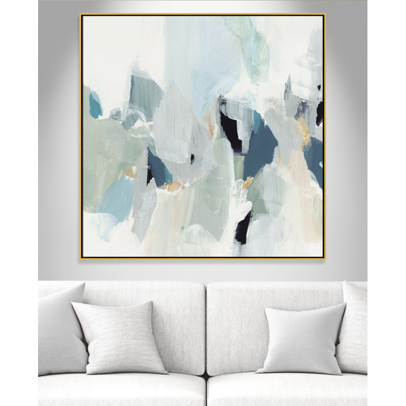 Little Talks " Little Talks III " by Isabelle Z, 46.5" H x 46.5" W x 2" D, Gold Framed Canvas