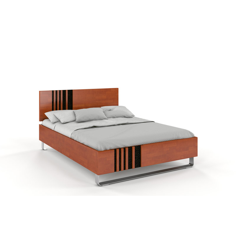 Solid Wood Bed, European Double (140 x 200cm), Palisander