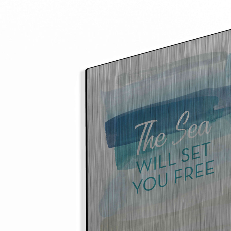 'Sea Will Set You Free' by Linda Woods, Metal Wall Art, 16"x24", 16" H x 12" W