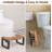 Toilet Stool Foldable,7,8,9 In Adjustable Height,Acacia Wood Poop Stool For Potty Training,Squat Potty For Adults,Squatting Position Helps Improves Bowel Health&Relieves Constipation