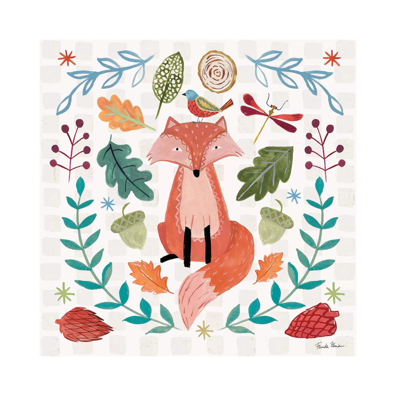 Whimsical Woodland II by Farida Zaman - Painting on Canvas, 66.04cm H x 66.04cm W x 3.81cm D, Wrapped Canvas