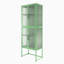 Armoire 4 portes en verre trempé avec 4 portes en verre et tablettes réglables en U-152062241
