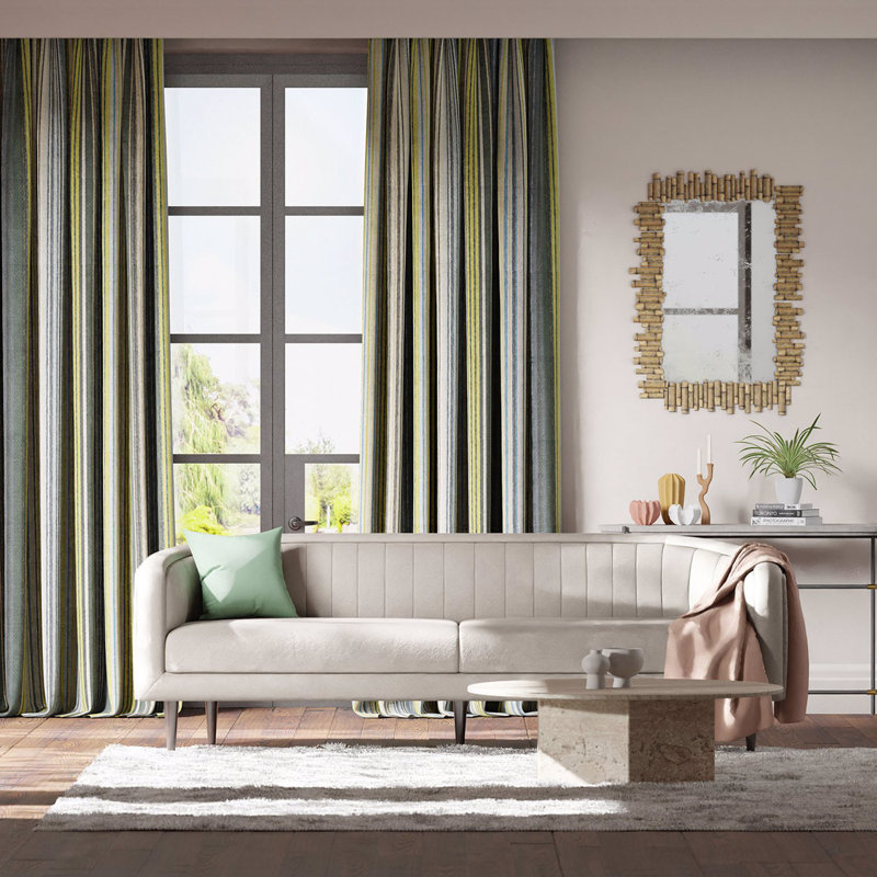 Spectro Stripe Fabric, Emerald/Marine/Lichen