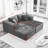 106" Corduroy Cloud Sectional Couch-1177079862