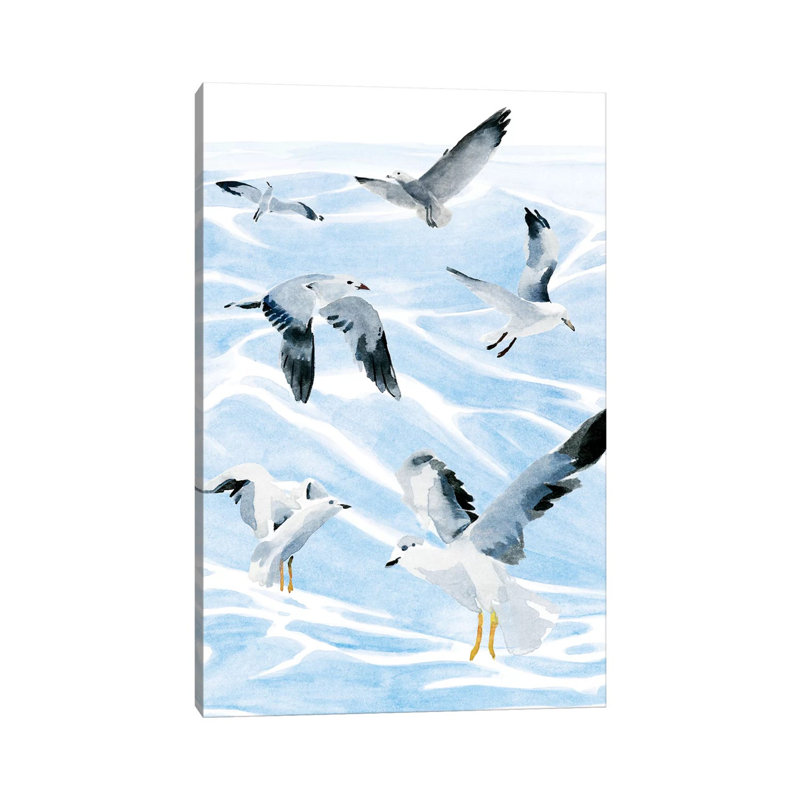 Seagull Soiree I by Annie Warren - Wrapped Canvas Gallery-Wrapped Canvas Giclée, 20.32 cm H x 30.48 cm W