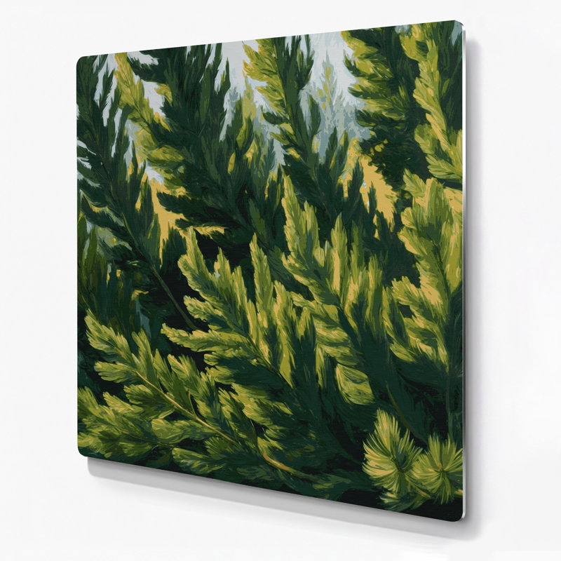Art mural en métal Botanical Cedar Boughs, H 16 po x l 16 po