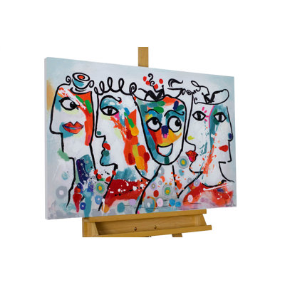 Rearing Up Hand Painted Canvas Print