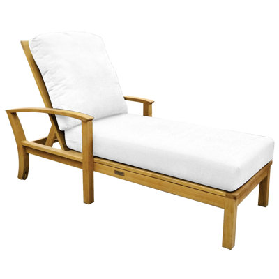 St. Lucia Outdoor Teak Chaise Lounge