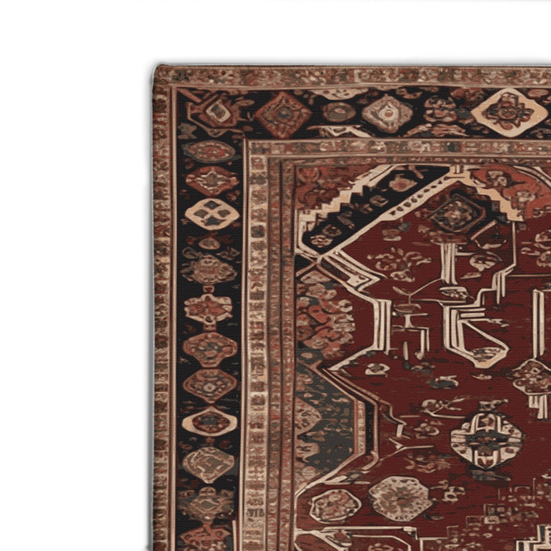 Tapis d'intérieur et d'extérieur brun Persian, Rectangulaire 2 pi x 3 pi