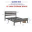 Structure de lit H 41,4 po avec tête et pied de lit en bois, avec rangement sous le lit, par Oxly -2120133963-2120133960