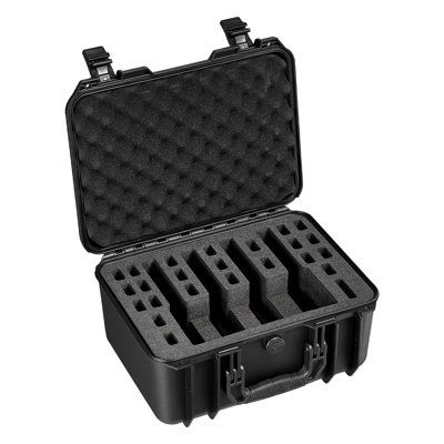 Étui à pistolet rigide, étui à pistolet robuste avec doublure en mousse XPE, boîte de rangement étanche pour pistolet avec intérieur et poignée personnalisables pour pistolet, lentilles, appareil photo, équipement, conforme à la TSA, 15,9 x 12,5 x 7,5 po