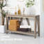 Console style Style, table de couloir rustique grise avec rangement, pour une utilisation polyvalente dans un vestibule. Salon et couloir en panneaux de particules stables. Roulement de 66 livres