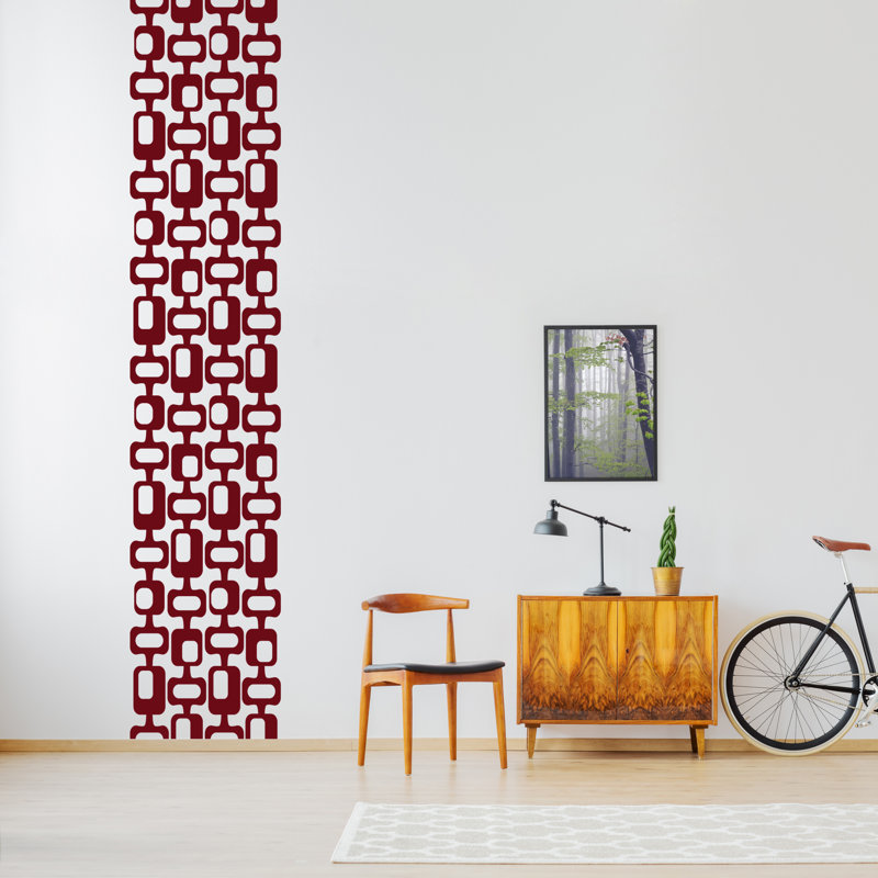 Abstract Wall Decal, Red