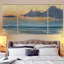 A Premium Blue Horizon - Ensemble de 3 reproductions sur toiles tendues-457886720