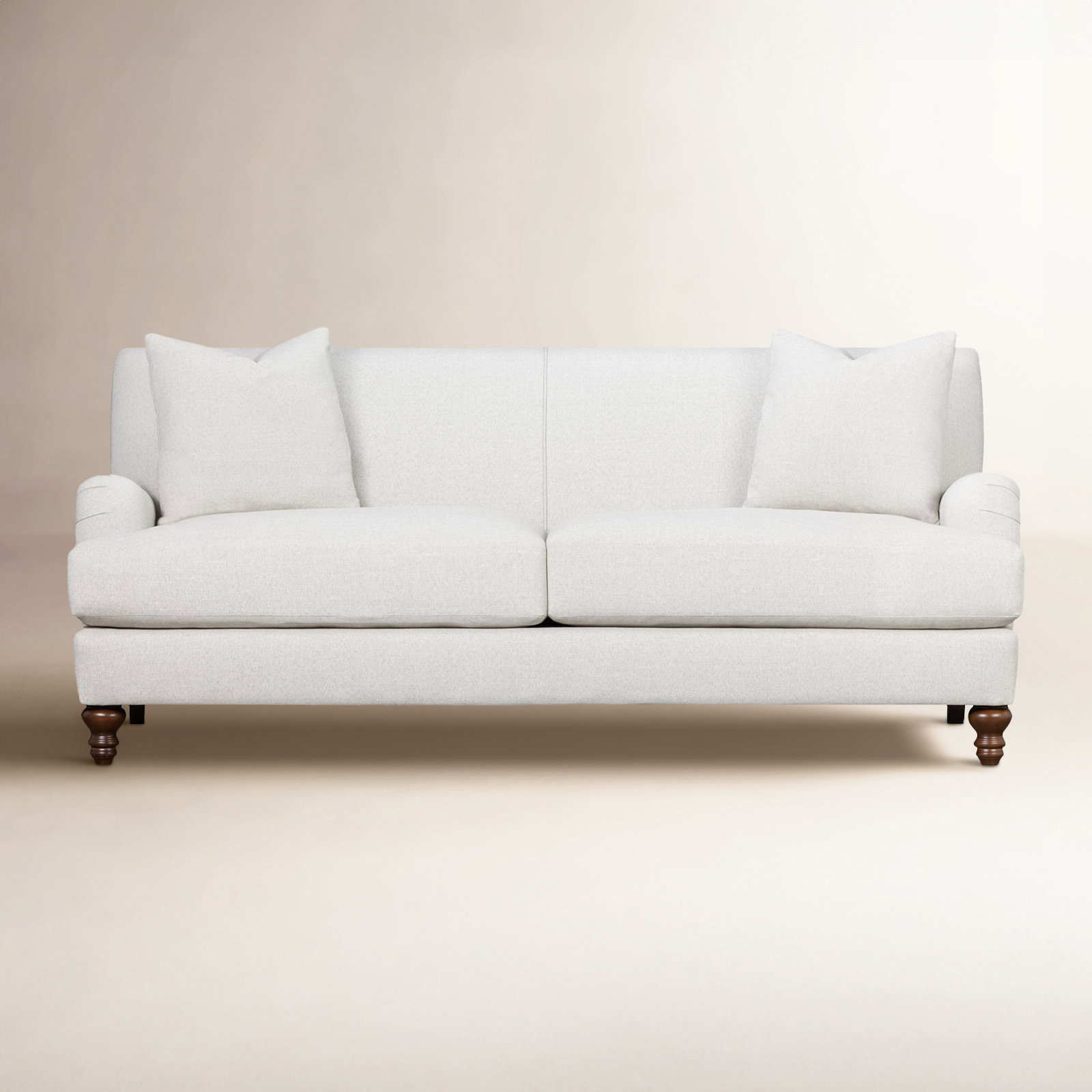 Walters 78'' Tight Back Sofa, Macarena Light Gray Canvas
