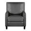Transitional Style Reclining Chair In Grey, Solid Wood & Plywood Construction, Foam Cushioned Seat Recliner Grey, Removable Back, Comfortable-1535516489