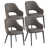 Modern Stone Faux Leather/Metal Dining Chair, 4pk sélectionné